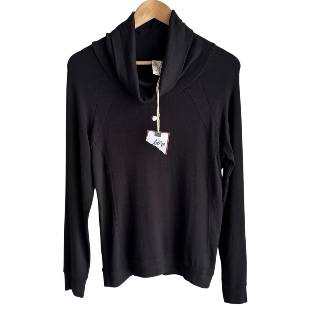 Aventura Modal Tube Neck Long Sleeve Top Womens S Black Stretch Eco Classic NWT